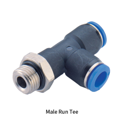 PST-G Metric Tube to BSPP G Thread Male Run Tee One-touch Fittings