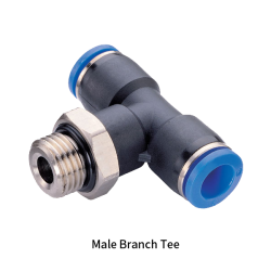 PT-G Metric Tube to BSPP G Thread Male Branch Tee One-touch Fittings