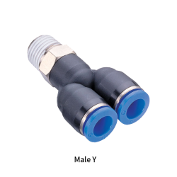 PWT-R Metric Tube to Metric BSPT PT Thread Male Y Type One-touch Fittings