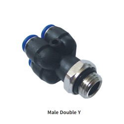 PXT-G Metric Tube BSPP G Thread Male Double Y Five Way One-touch Fittings